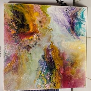 Original acrylic poured painting
